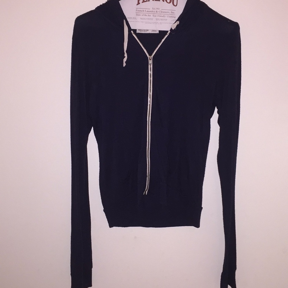 Soft Navy Blue Throw-On Jacket